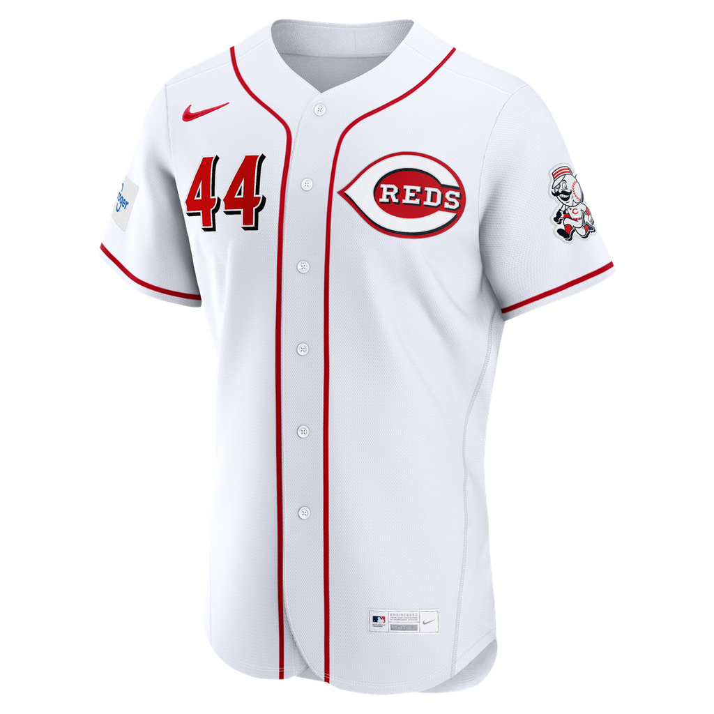 Cincinnati Reds Elly De La Cruz Nike White Home Authentic Sponsor Patch Jersey product image 2, provided for visual