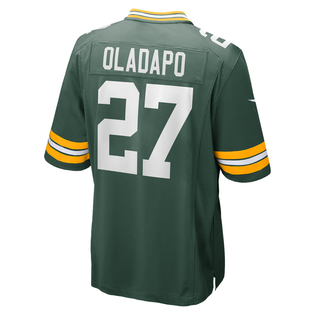 Green Bay Packers Kitan Oladapo Nike Green Game Jersey product image 3, provided for visual reference and product detail
