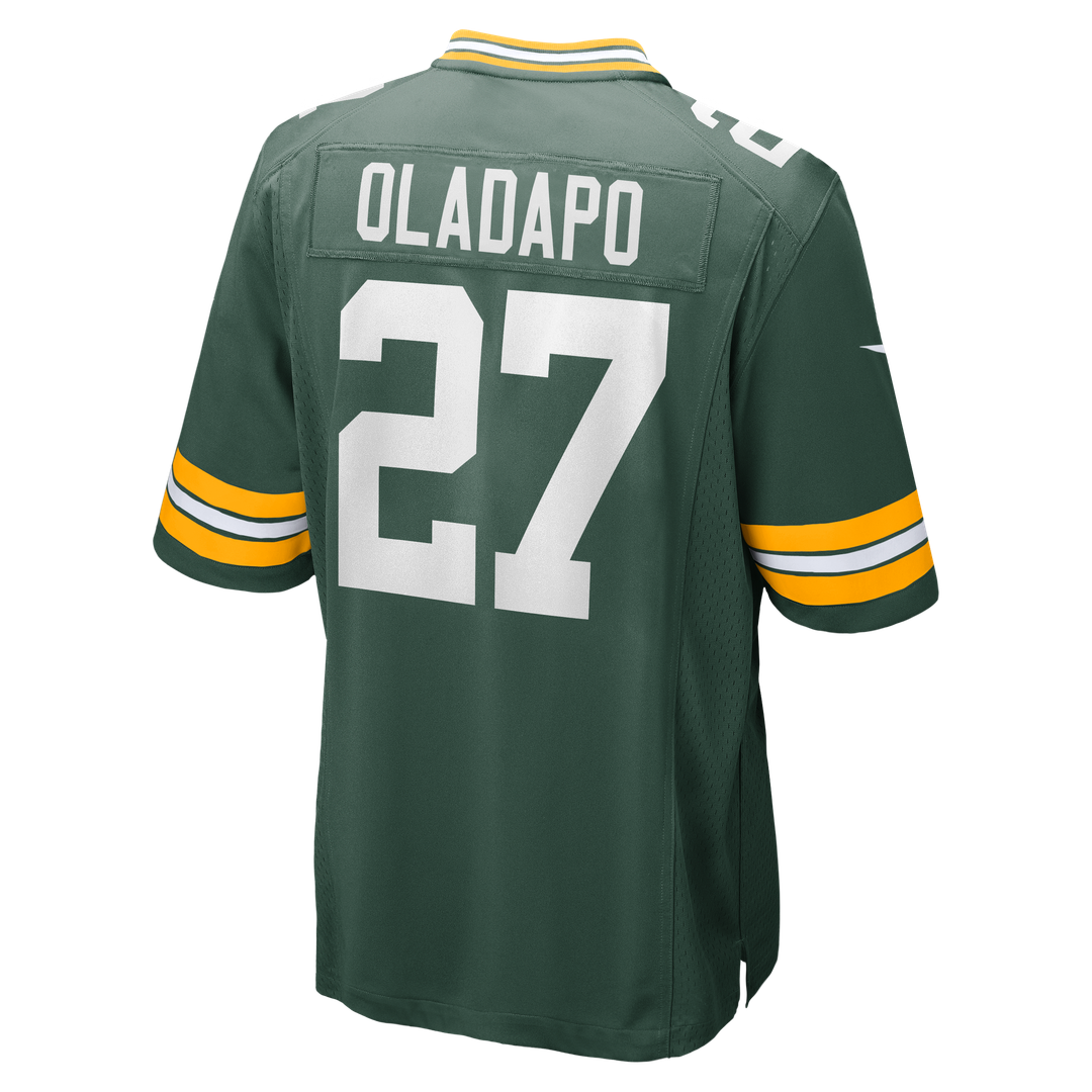 Green Bay Packers Kitan Oladapo Nike Green Game Jersey product image 3, provided for visual reference and product detail