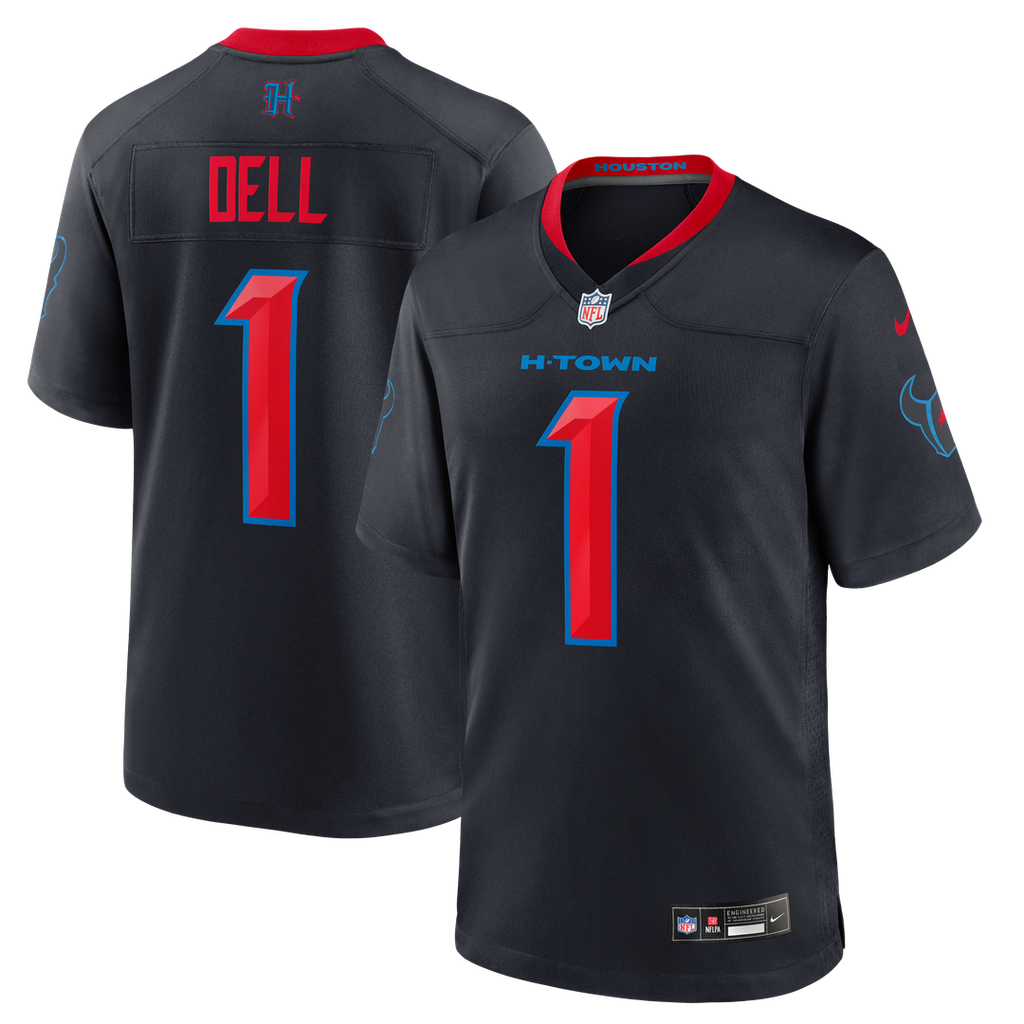Houston Texans Tank Dell Nike Navy Alternate Game Jersey product image 1, provided for visual reference and product detail