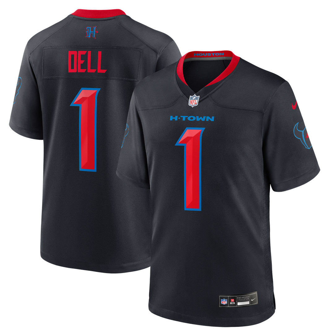 Houston Texans Tank Dell Nike Navy Alternate Game Jersey product image 1, provided for visual reference and product detail
