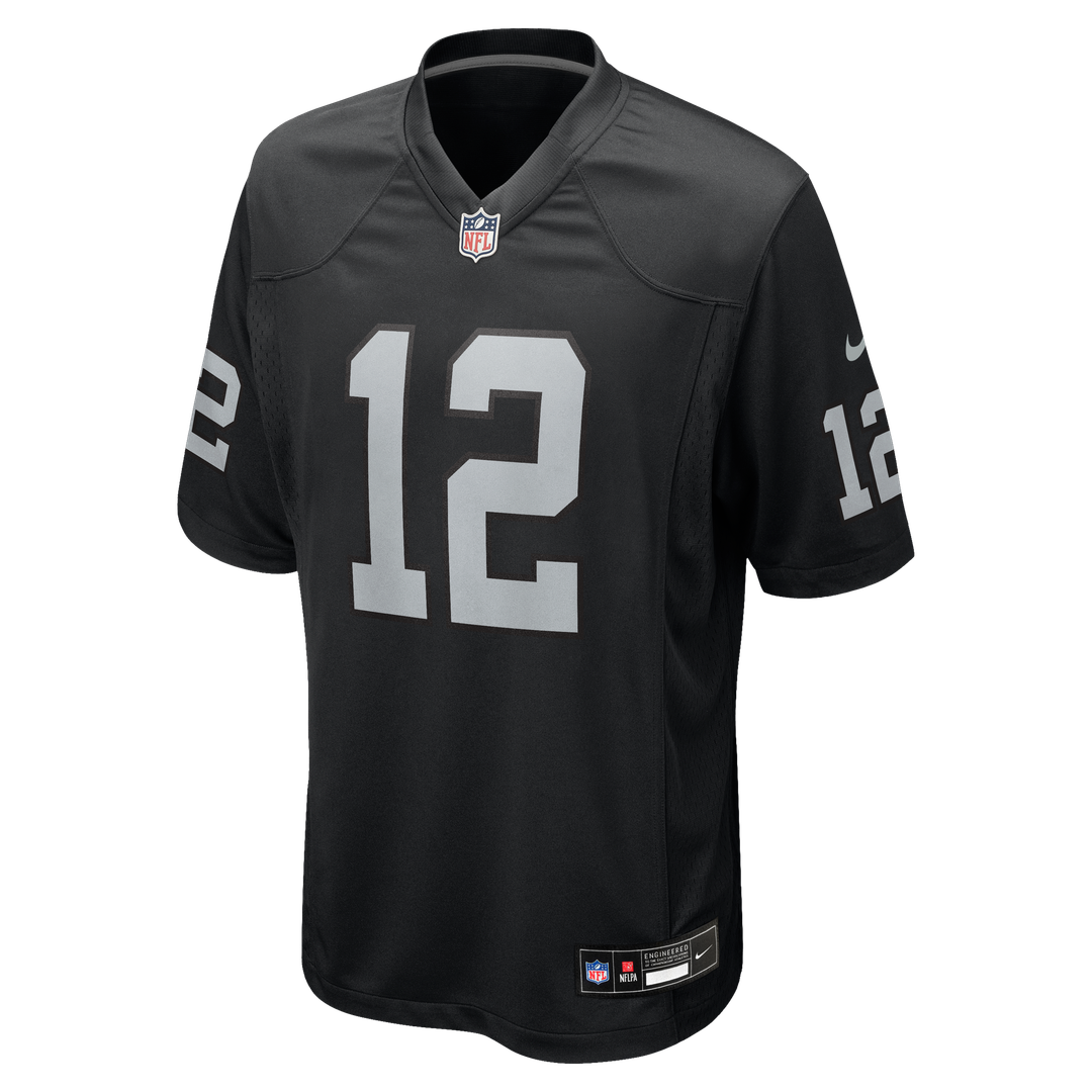 Las Vegas Raiders Aidan O'Connell Nike Black Team Game Jersey product image 2, provided for visual reference and product