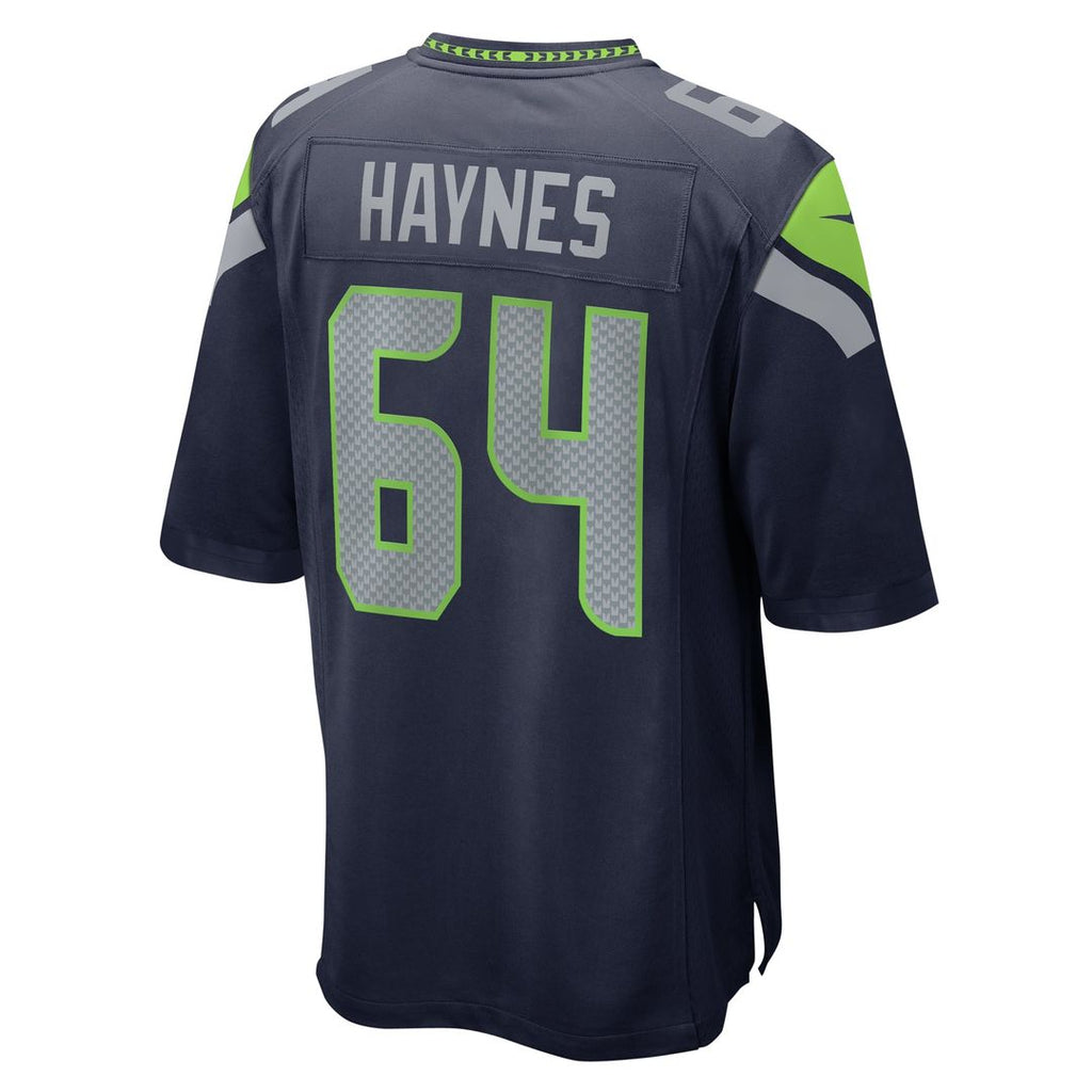 Seattle Seahawks Christian Haynes Nike College Navy Game Jersey product image 3, provided for visual reference and product