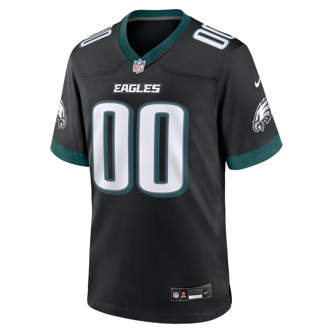 Philadelphia Eagles Nike Black Alternate Custom Game Jersey product image 5, provided for visual reference and product