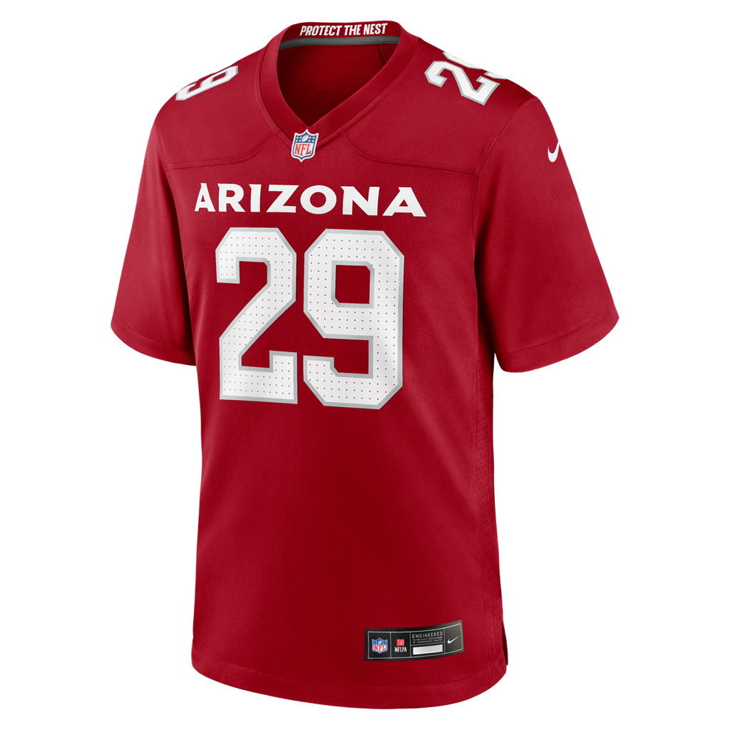 Arizona Cardinals Denzel Burke Nike Cardinal Team Game Jersey product image 2, provided for visual reference and product