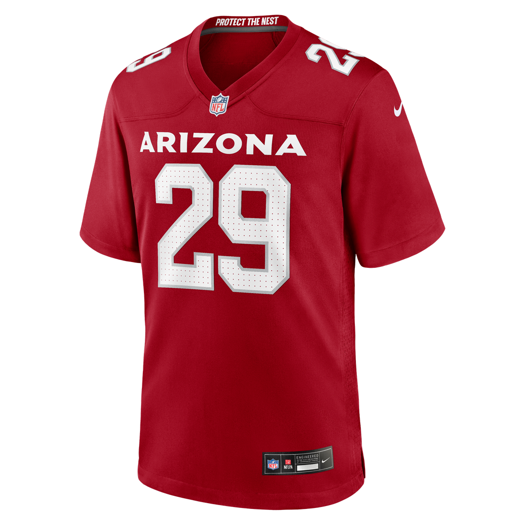 Arizona Cardinals Denzel Burke Nike Cardinal Team Game Jersey product image 2, provided for visual reference and product