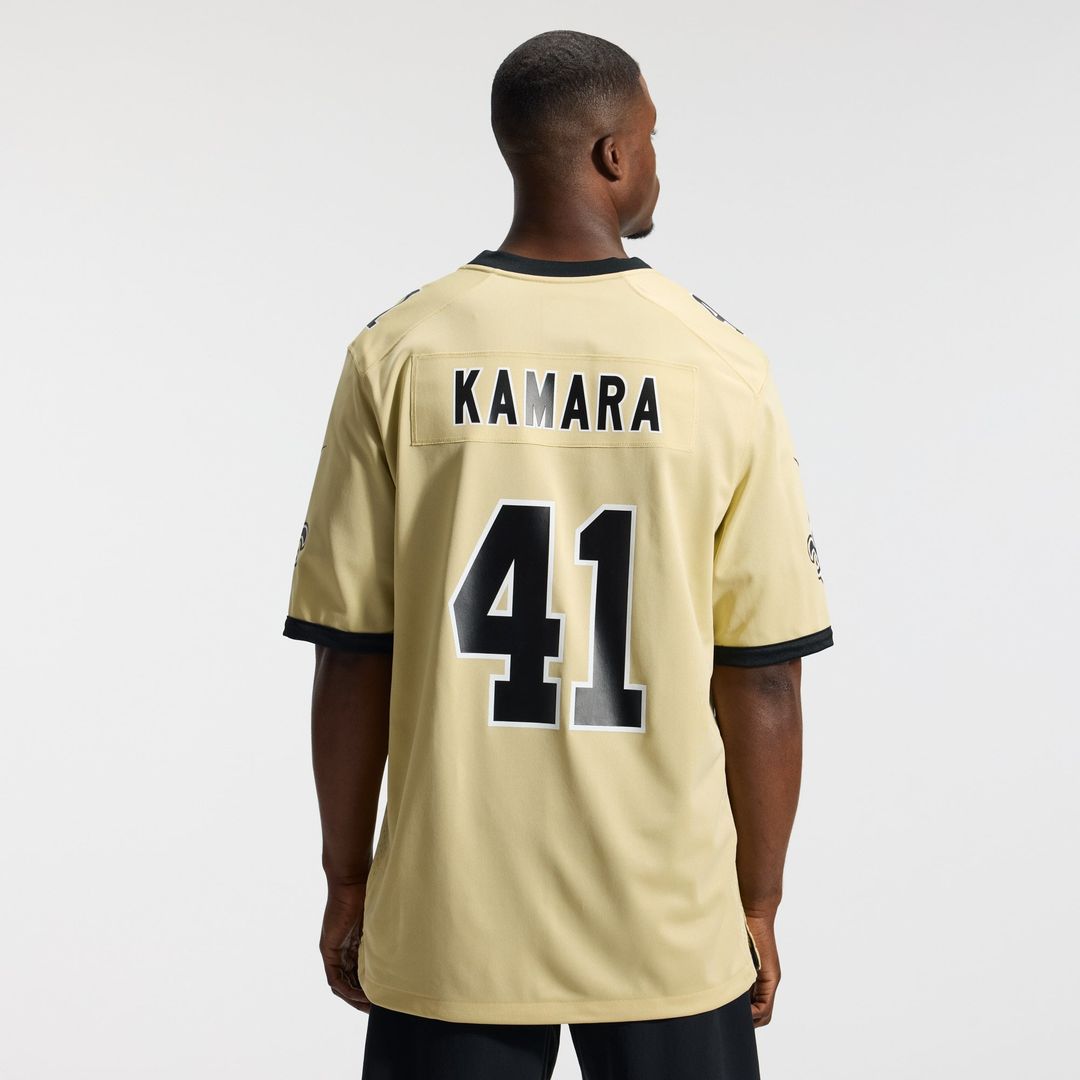 New Orleans Saints Alvin Kamara Nike Gold Gameday Golds Alternate Game Player Jersey product image 3, provided for visual