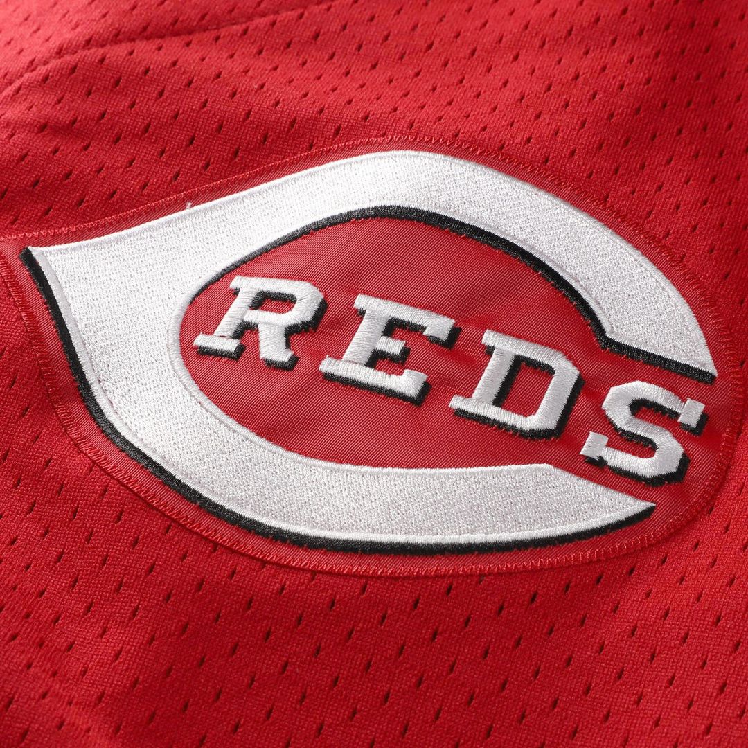 Cincinnati Reds Barry Larkin Mitchell & Ness Red Throwback Cooperstown Mesh Batting Practice Jersey product image 12,