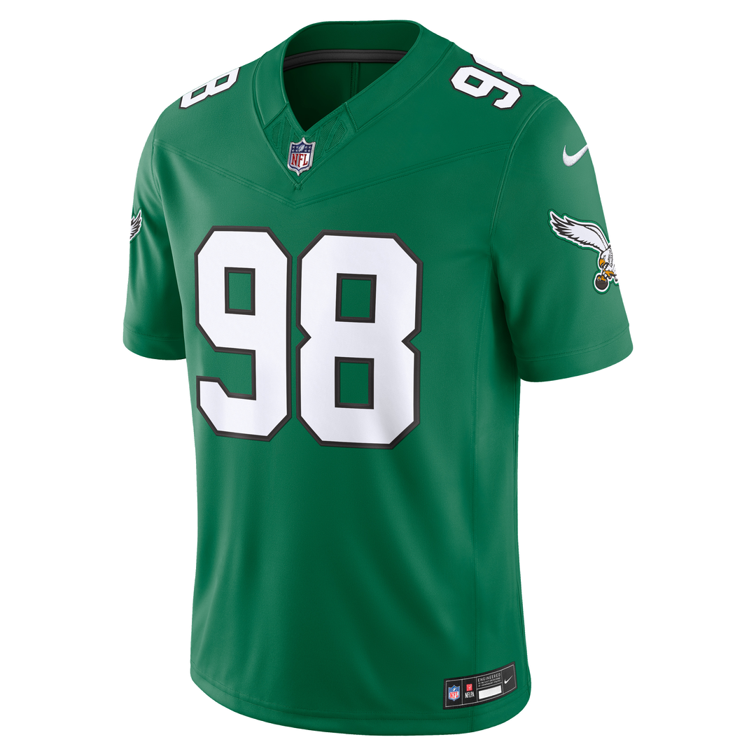 Philadelphia Eagles Jalen Carter Nike Kelly Green Alternate Vapor F.U.S.E. Stitched Limited Jersey product image 2, provided