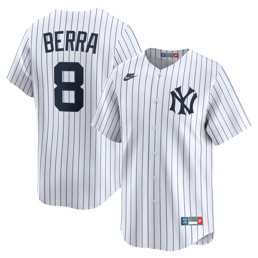 New York Yankees Yogi Berra Nike White Cooperstown Collection Limited Jersey product image 1, provided for visual reference