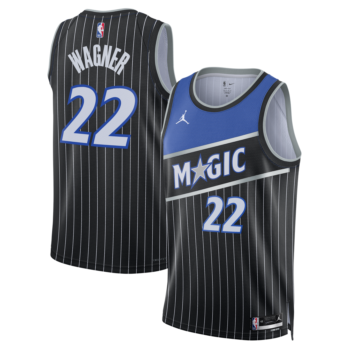 Orlando Magic Jordan Brand Statement Edition Swingman Jersey - Black - Franz Wagner - Unisex product image 2, provided for