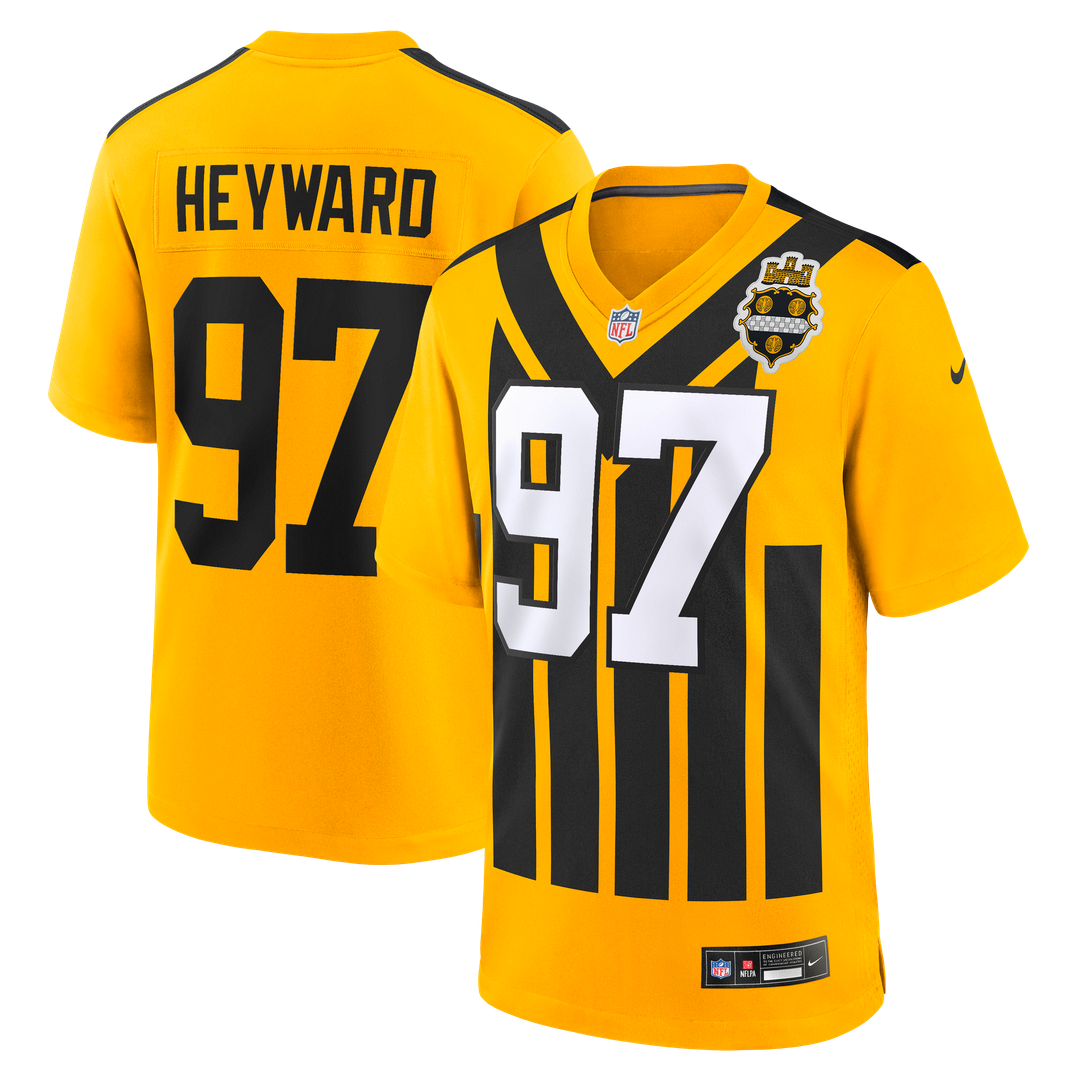 Pittsburgh Steelers Cameron Heyward Nike Gold Alternate 1933 Throwback Game Jersey product image 1, provided for visual