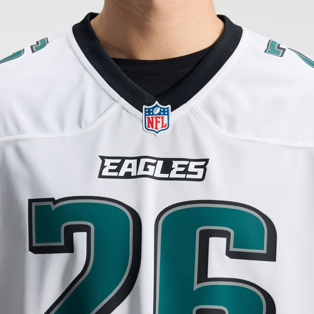 Philadelphia Eagles Saquon Barkley Nike White Game Jersey product image 9, provided for visual reference and product detail