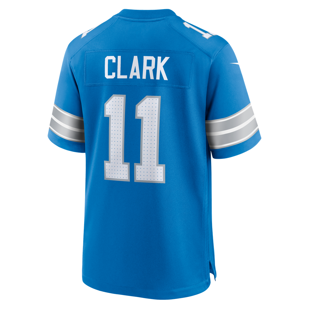 Detroit Lions Damone Clark Nike Blue Team Game Jersey product image 3, provided for visual reference and product detail