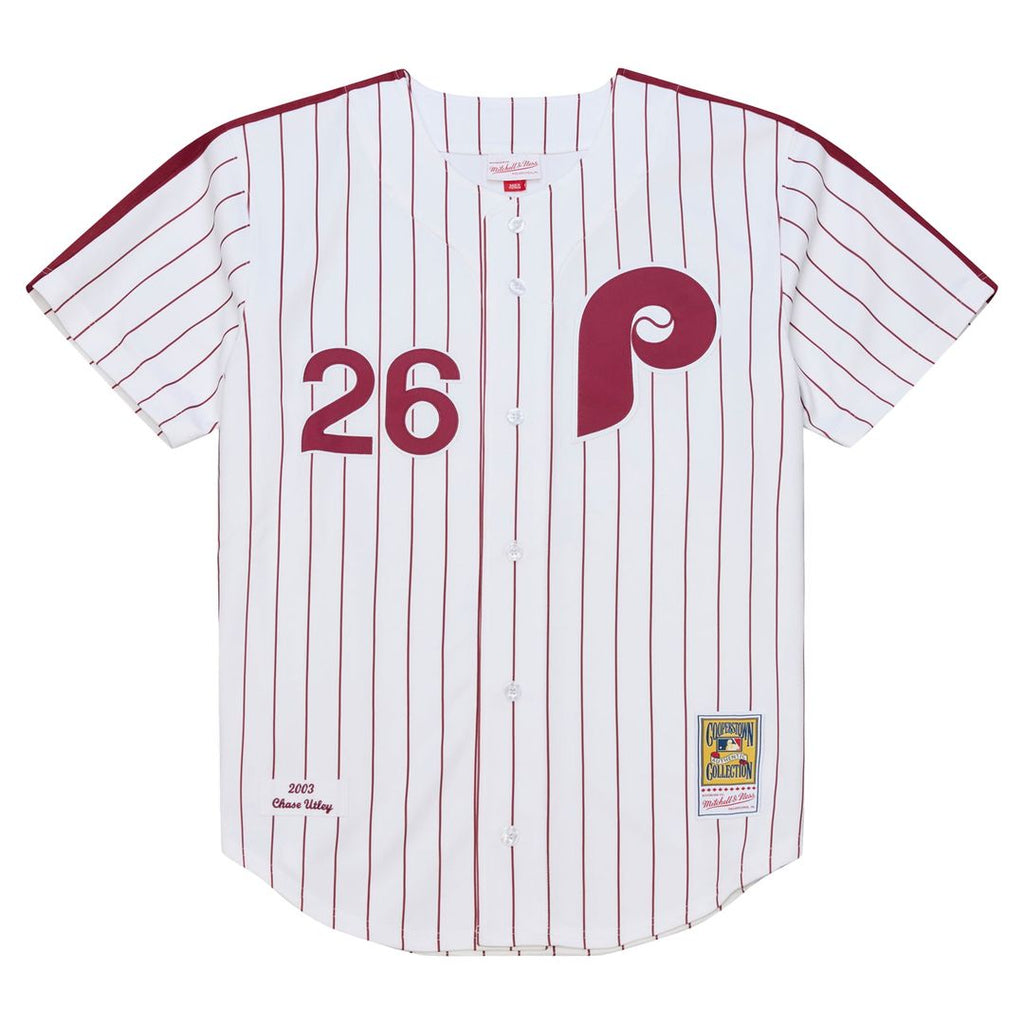 Philadelphia Phillies Chase Utley Mitchell & Ness White 2003 Cooperstown Collection Authentic Jersey product image 2,