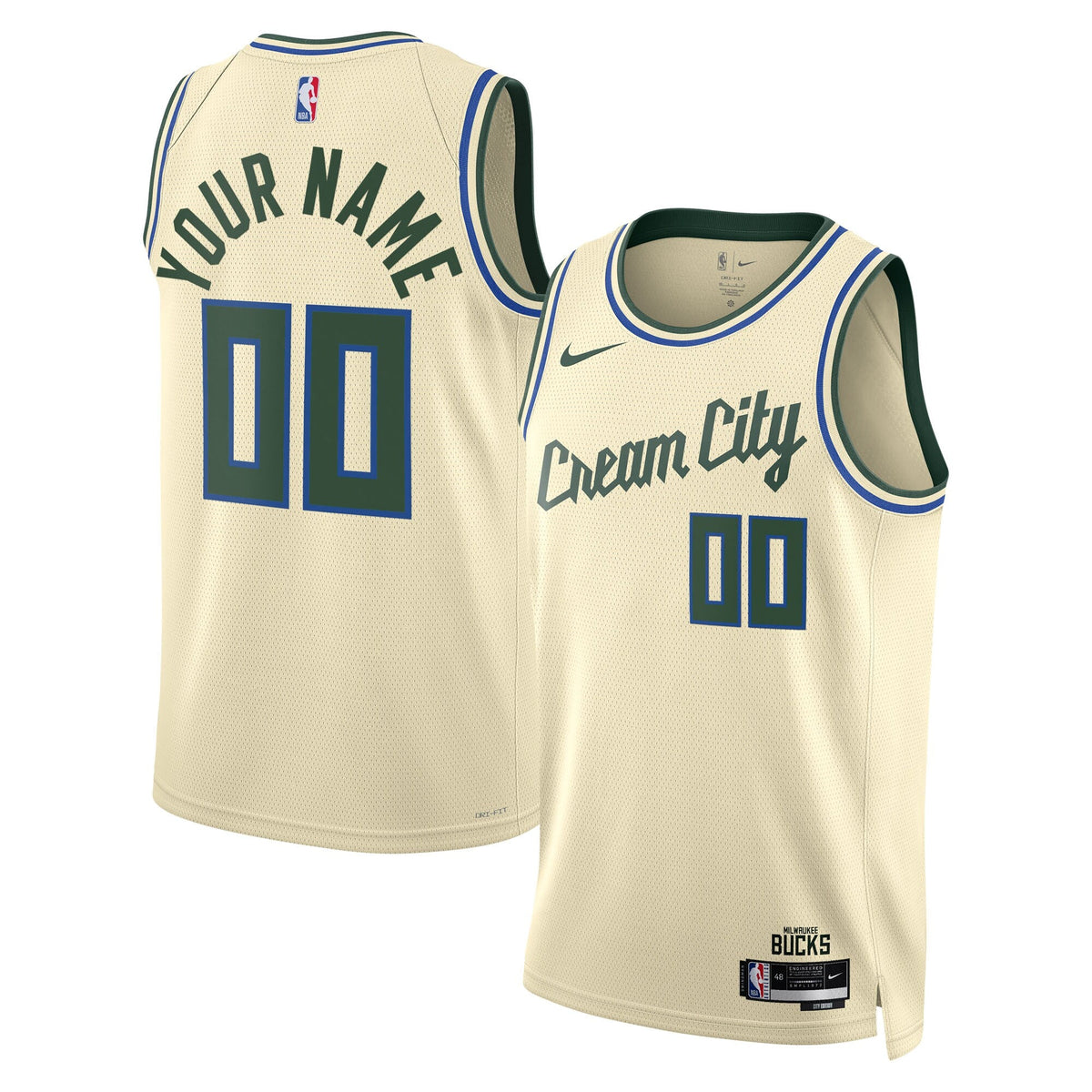 Nike Milwaukee Bucks 2025/26 City Edition Swingman Jersey - Custom - Unisex product image 2, provided for visual reference