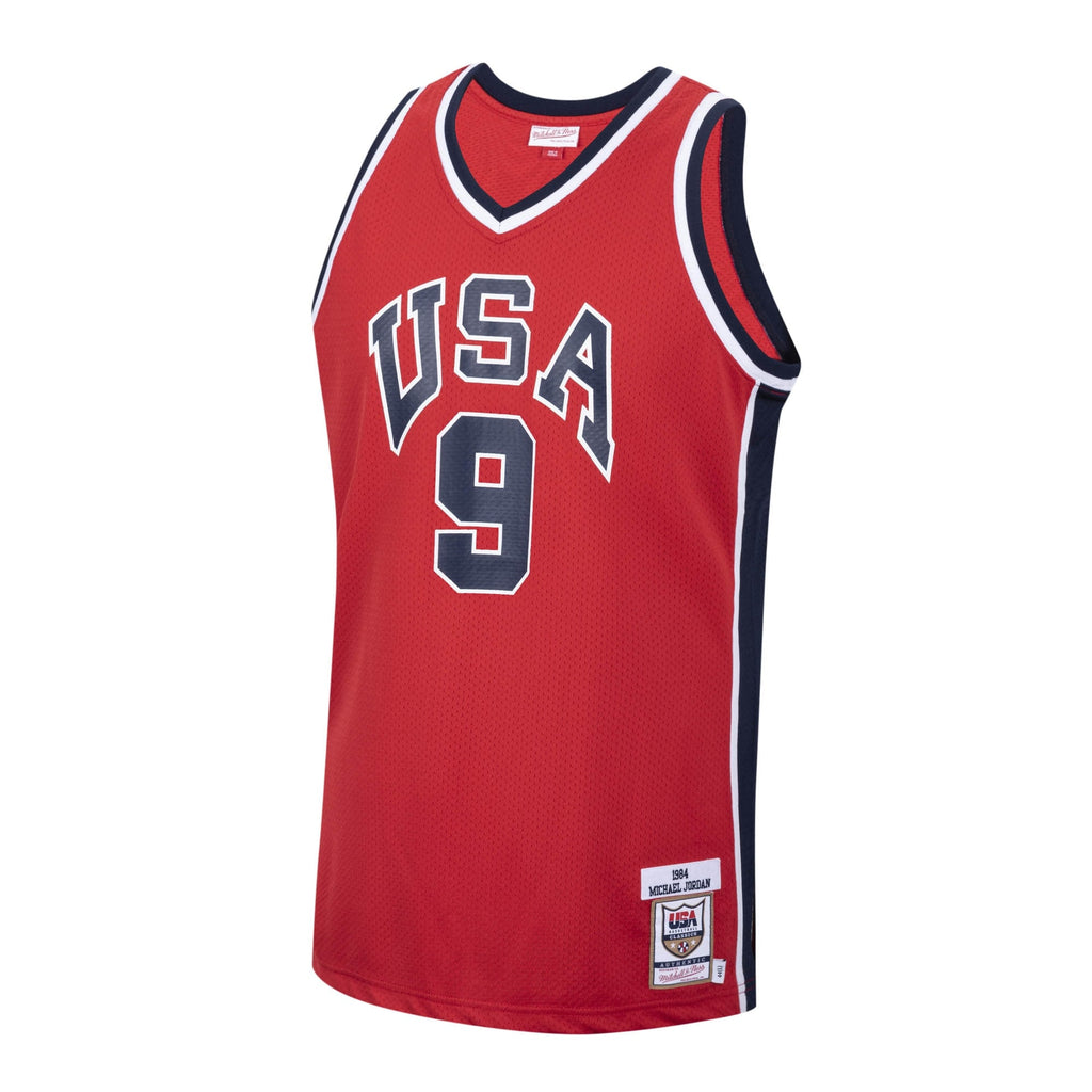 USA 1984 Michael Jordan USA Basketball Authentic Alternate Jersey By Mitchell & Ness - Red product image 2, provided for
