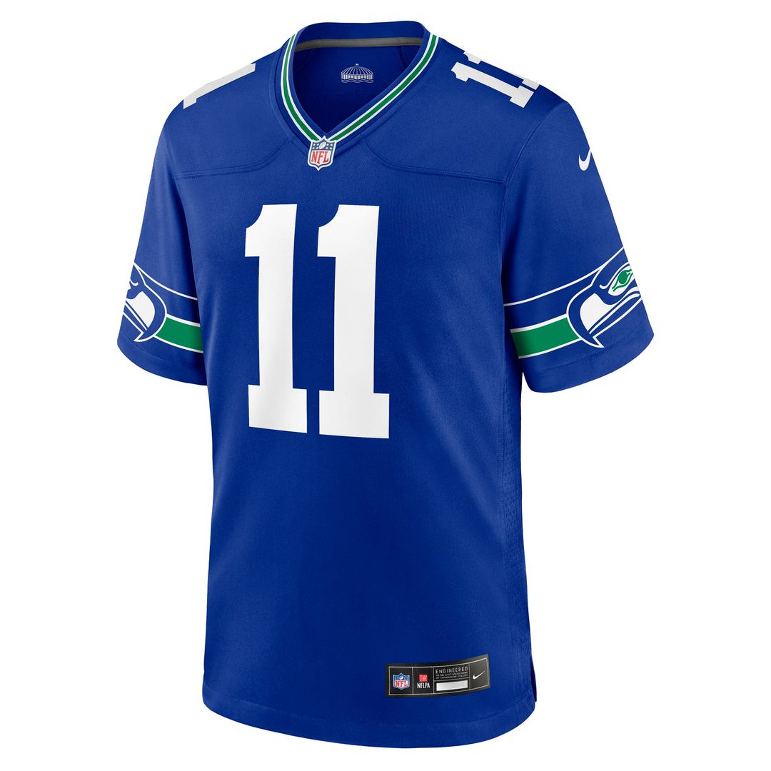 Seattle Seahawks Jaxon Smith-Njigba Nike Royal Throwback Player Game Jersey product image 2, provided for visual reference