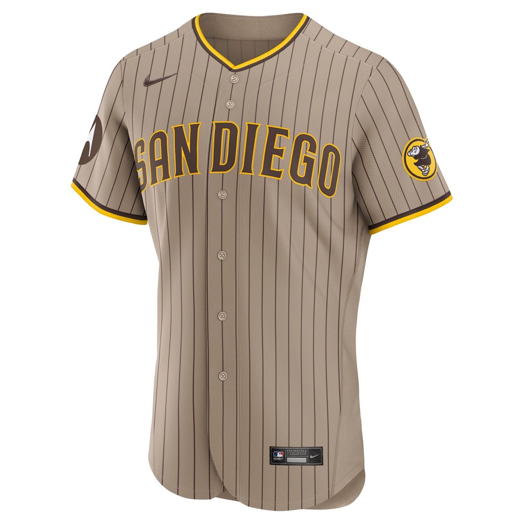 San Diego Padres Nike Brown Road Sponsor Patch Authentic Jersey product image 8, provided for visual reference and product