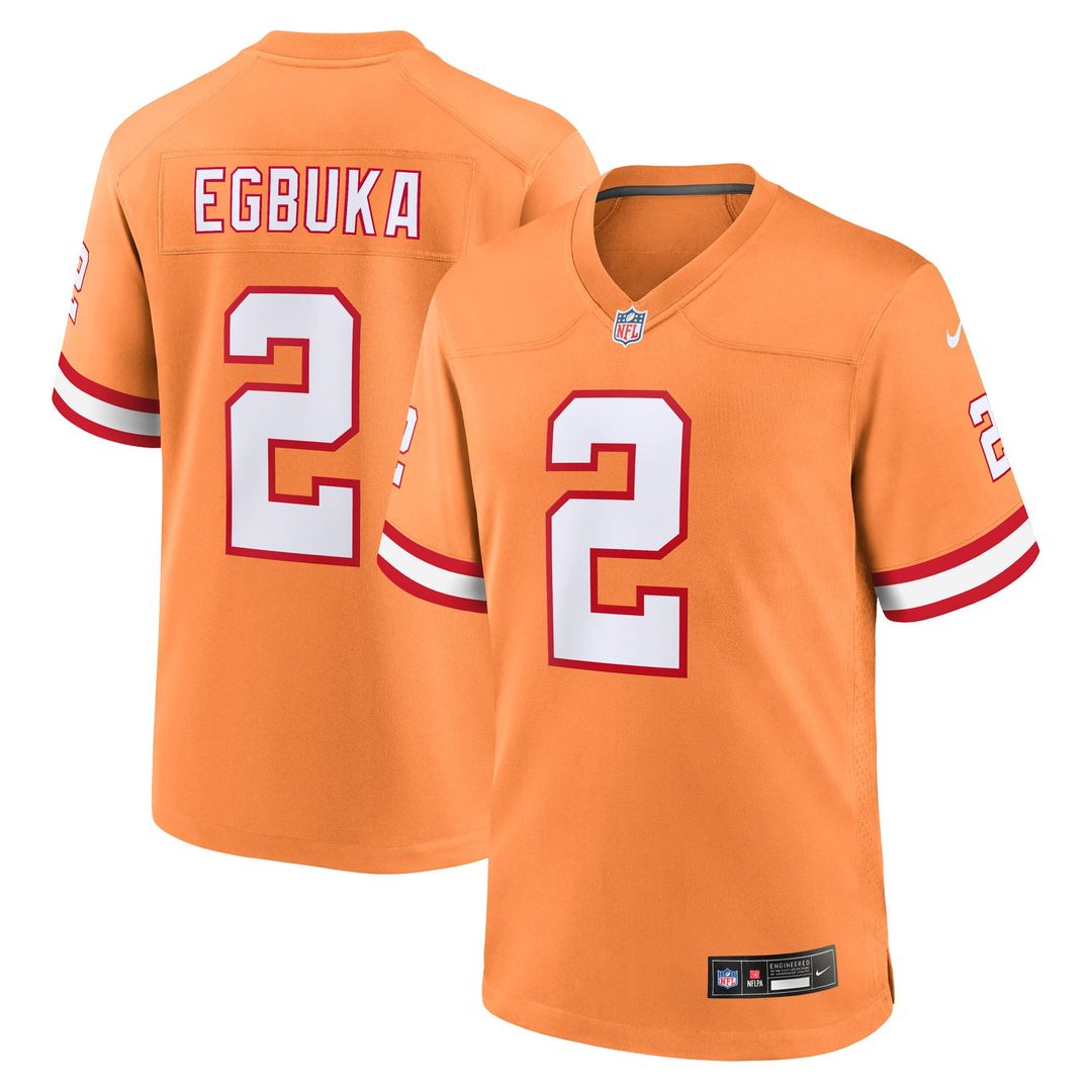 Tampa Bay Buccaneers Emeka Egbuka Nike Pewter Alternate Game Player Jersey product image 13, provided for visual reference