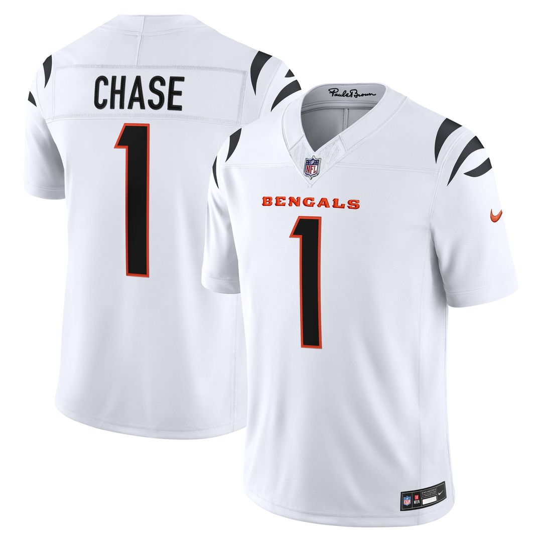 Cincinnati Bengals Ja'Marr Chase Nike Black Team Vapor F.U.S.E. Stitched Limited Jersey product image 7, provided for visual