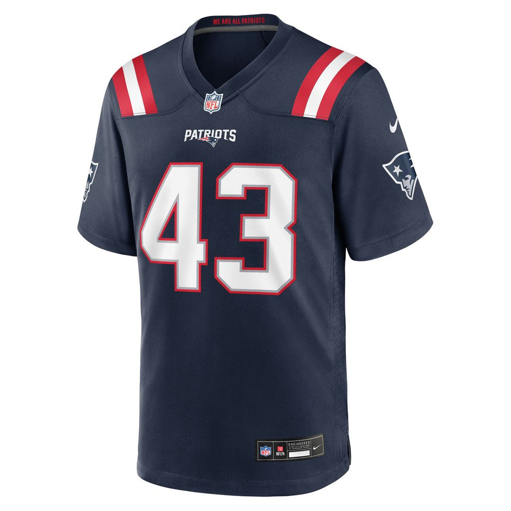 New England Patriots Bradyn Swinson Nike Navy Team Game Jersey product image 4, provided for visual reference and product
