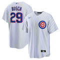 Chicago Cubs Michael Busch Nike White Home Replica Jersey product image 1, provided for visual reference and product detail