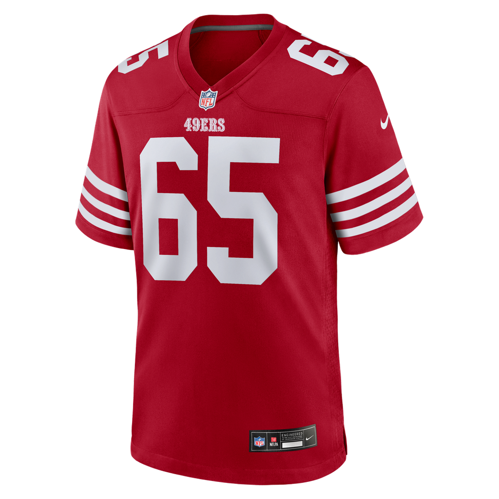 San Francisco 49ers Drew Moss Nike Scarlet Team Game Jersey product image 2, provided for visual reference and product