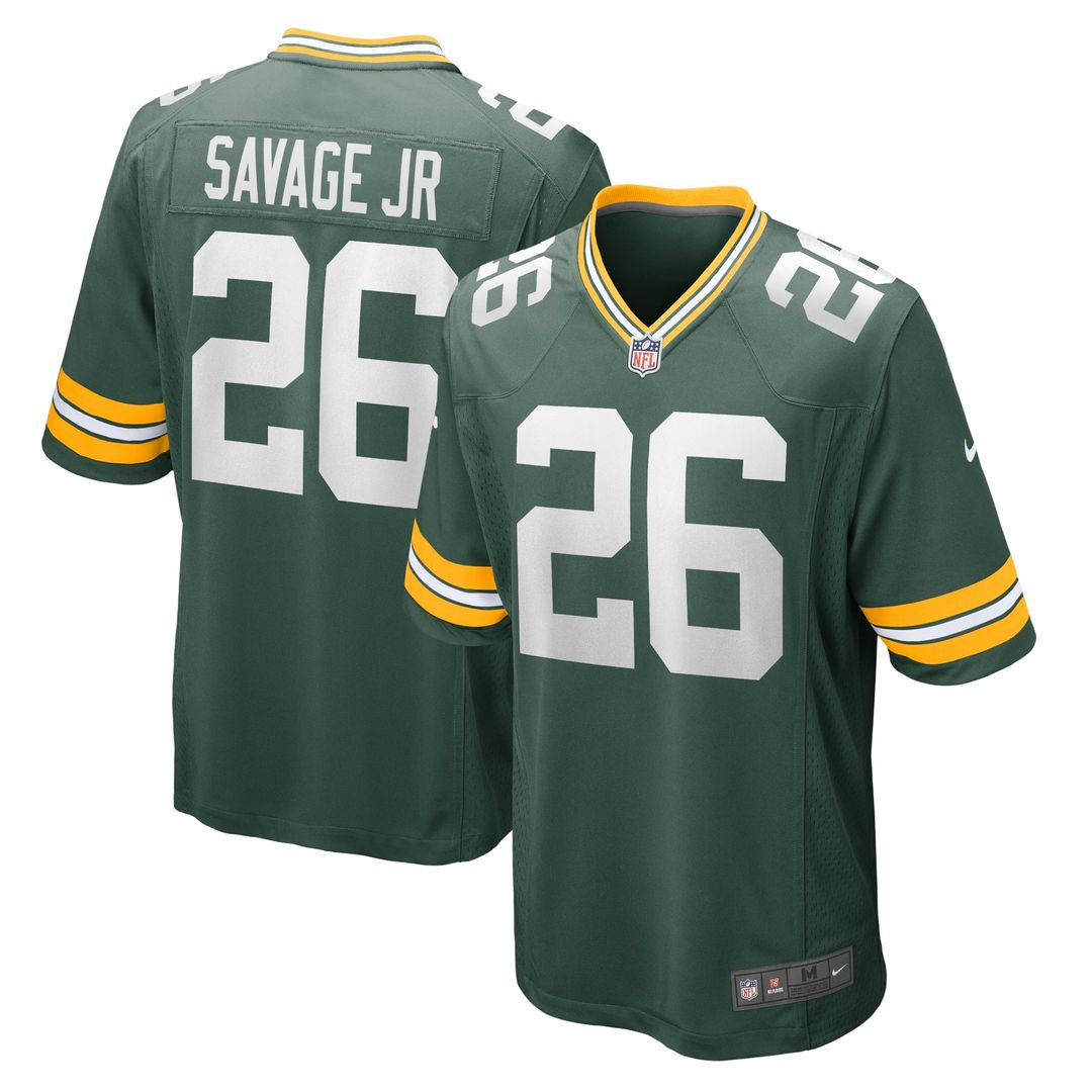 Green Bay Packers Darnell Savage Jr. Nike Green Game Team Jersey product image 1, provided for visual reference and product