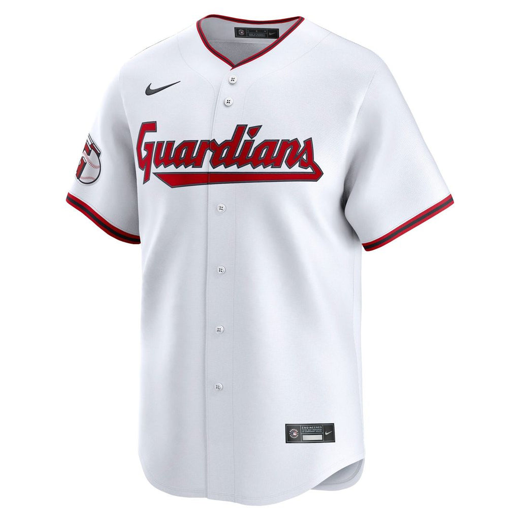 Cleveland Guardians Steven Kwan Nike White Home Limited Player Jersey product image 2, provided for visual reference and