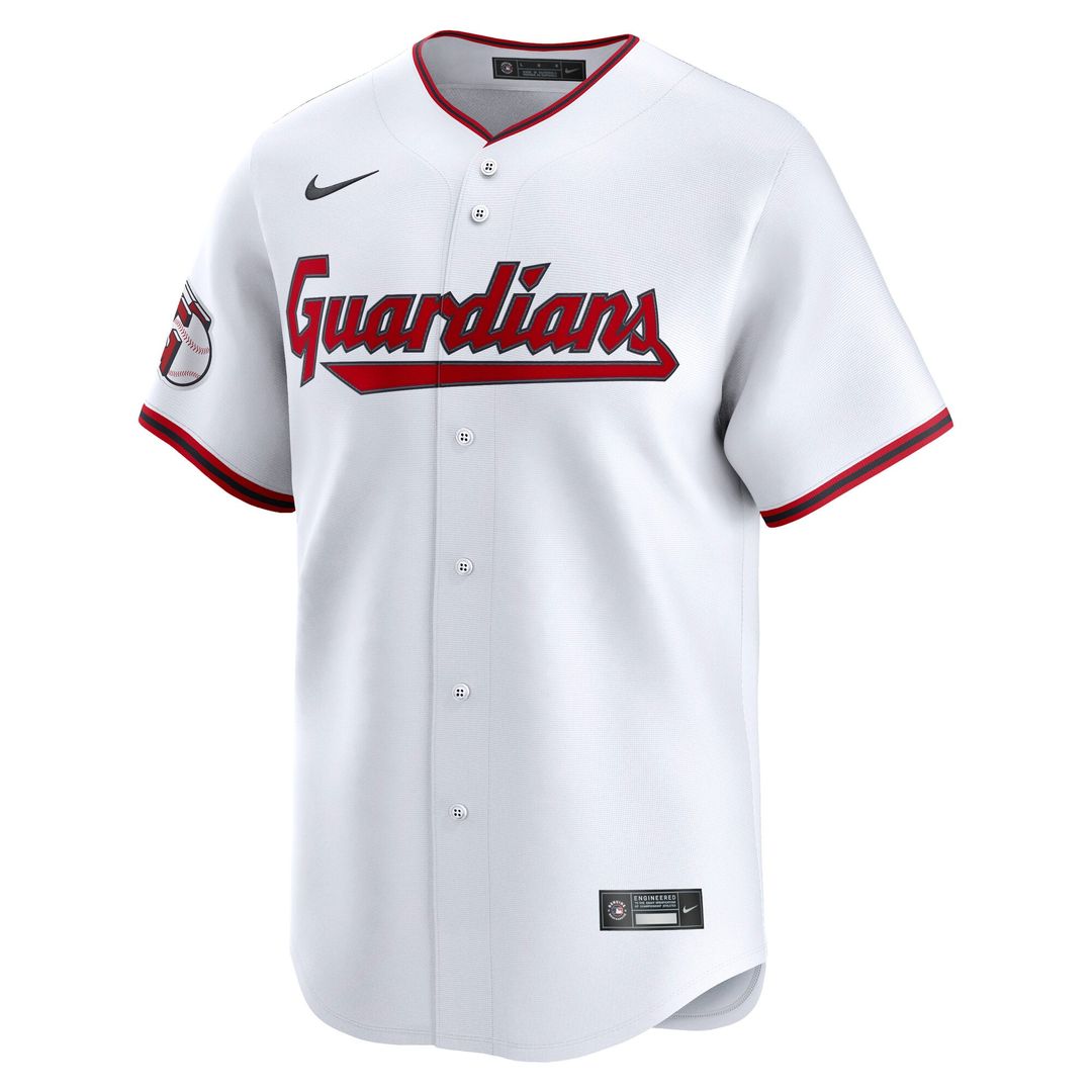 Cleveland Guardians Steven Kwan Nike White Home Limited Player Jersey product image 2, provided for visual reference and