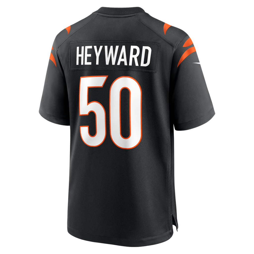 Cincinnati Bengals Shaka Heyward Nike Black Team Game Jersey product image 3, provided for visual reference and product