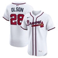 Atlanta Braves Matt Olson Nike White Home Elite Player Jersey product image 1, provided for visual reference and product