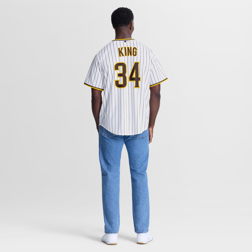 San Diego Padres Michael King Nike White Home Replica Jersey product image 5, provided for visual reference and product