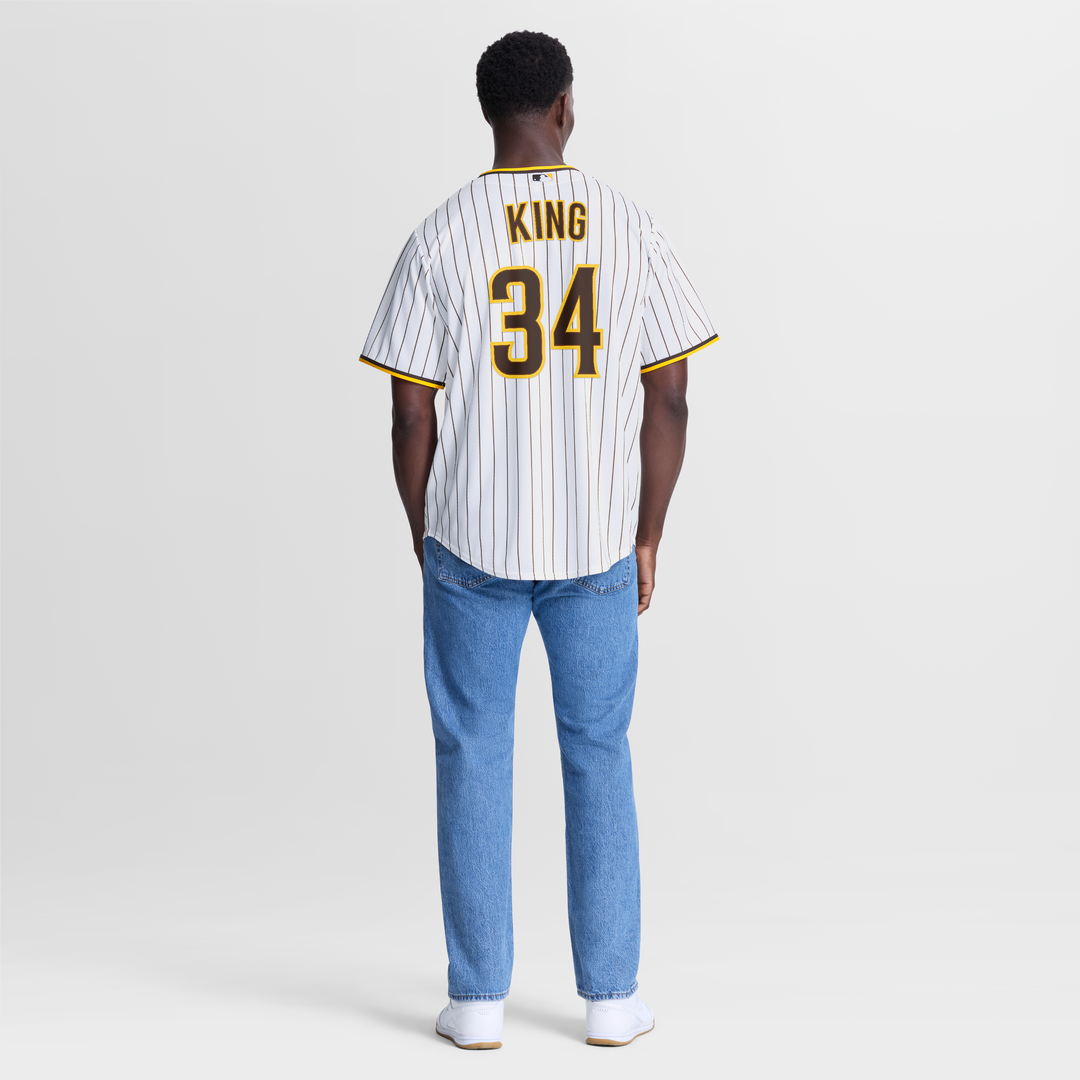 San Diego Padres Michael King Nike White Home Replica Jersey product image 5, provided for visual reference and product