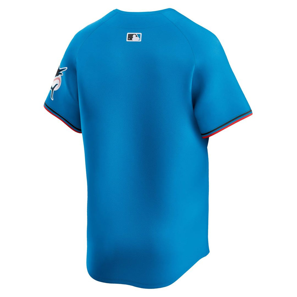 Miami Marlins Nike Blue Limited Jersey product image 3, provided for visual reference and product detail review