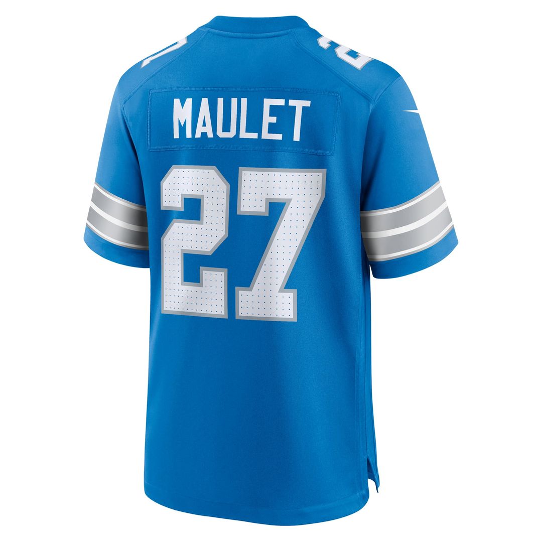 Detroit Lions Arthur Maulet Nike Blue Team Game Jersey product image 3, provided for visual reference and product detail