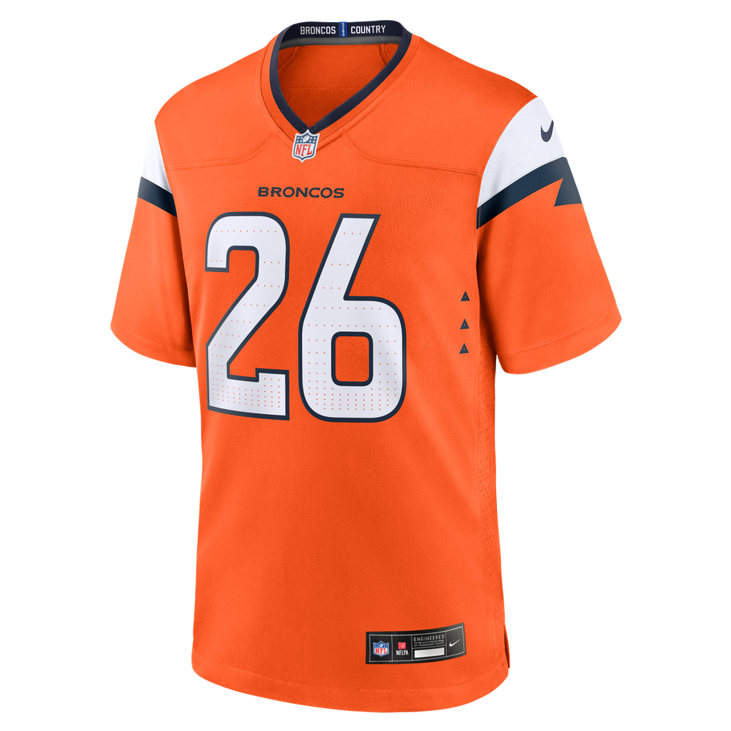 Denver Broncos Devon Key Nike Orange Team Game Jersey product image 2, provided for visual reference and product detail
