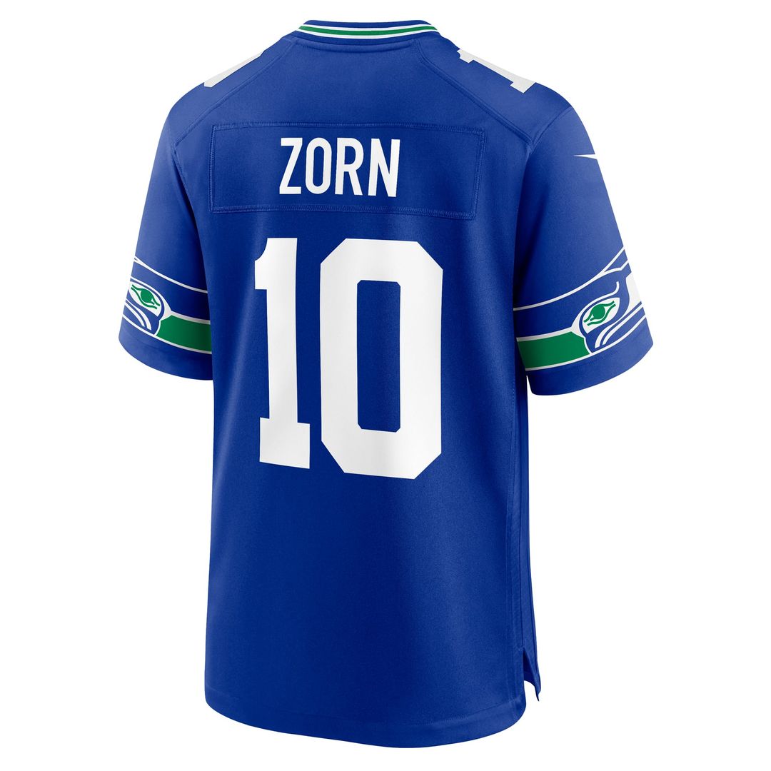 Seattle Seahawks Jim Zorn Nike Royal Retired Player Alternate Game Jersey product image 3, provided for visual reference and