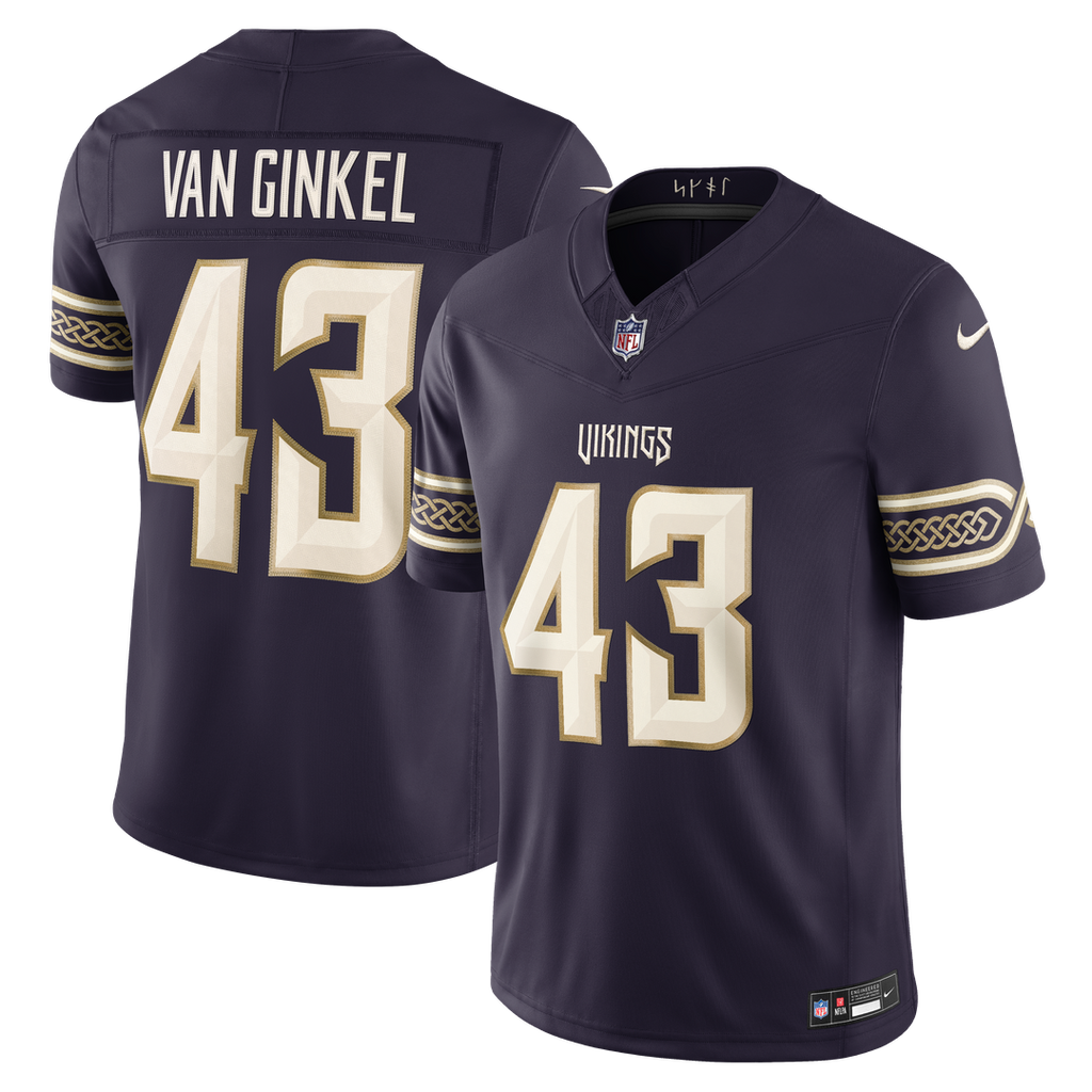 Minnesota Vikings Andrew Van Ginkel Nike Purple 2026 Rivalries Collection Stitched Limited Jersey product image 1, provided