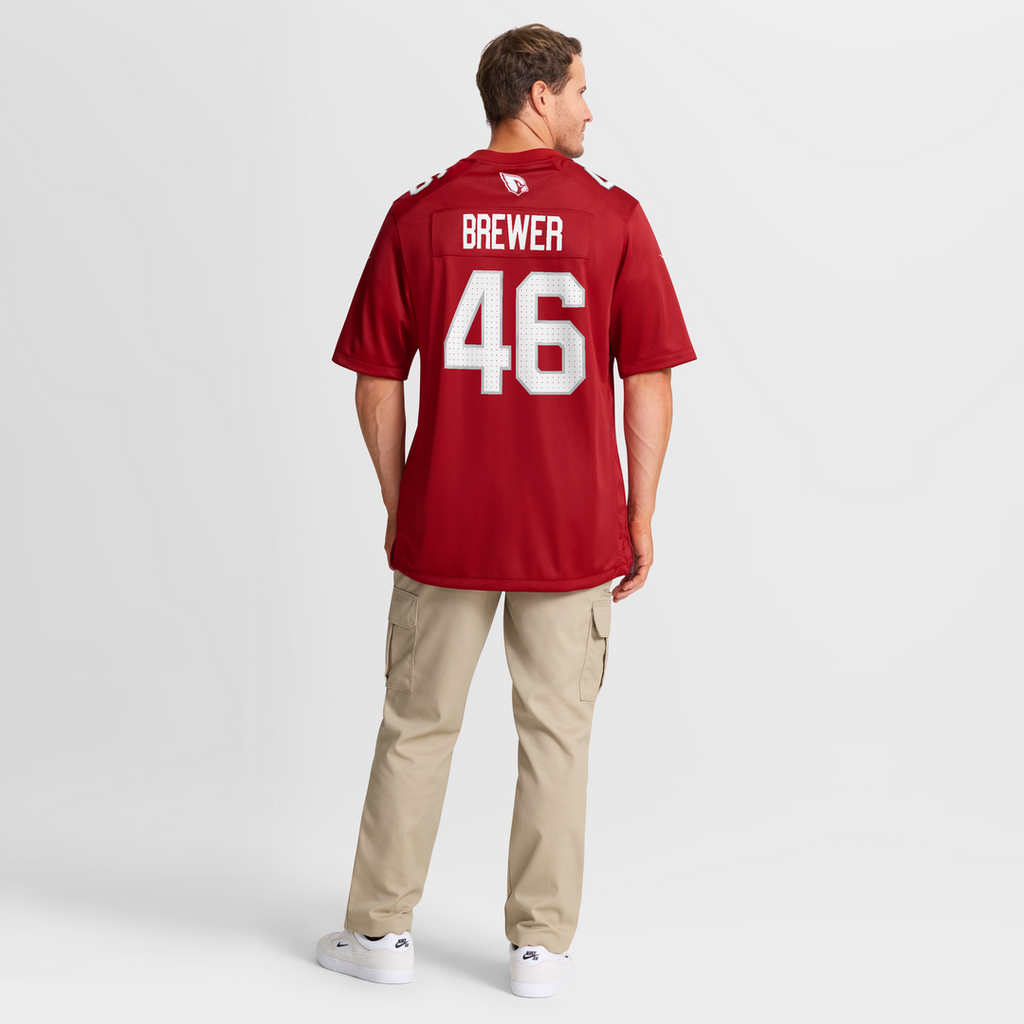 Arizona Cardinals Aaron Brewer Nike Cardinal Team Game Jersey product image 8, provided for visual reference and product