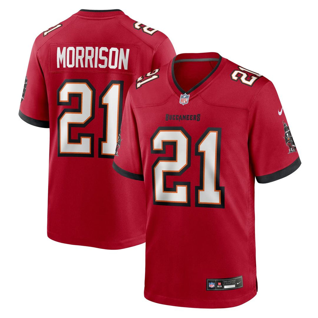 Tampa Bay Buccaneers Benjamin Morrison Nike Red Team Game Jersey product image 1, provided for visual reference and product