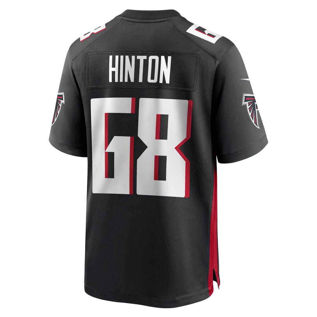 Atlanta Falcons Kyle Hinton Nike Black Team Game Jersey product image 3, provided for visual reference and product detail