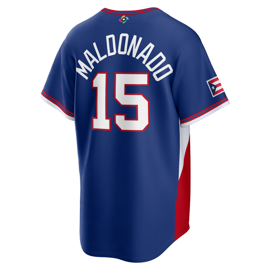 Puerto Rico Baseball Martín Maldonado Nike Royal 2026 World Baseball Classic Road Stadium Jersey product image 3, provided