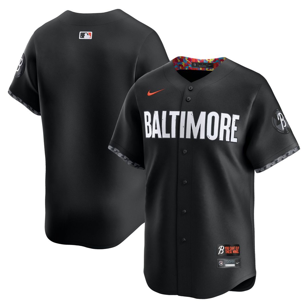 Baltimore Orioles Nike Black City Connect Limited Jersey product image 1, provided for visual reference and product detail