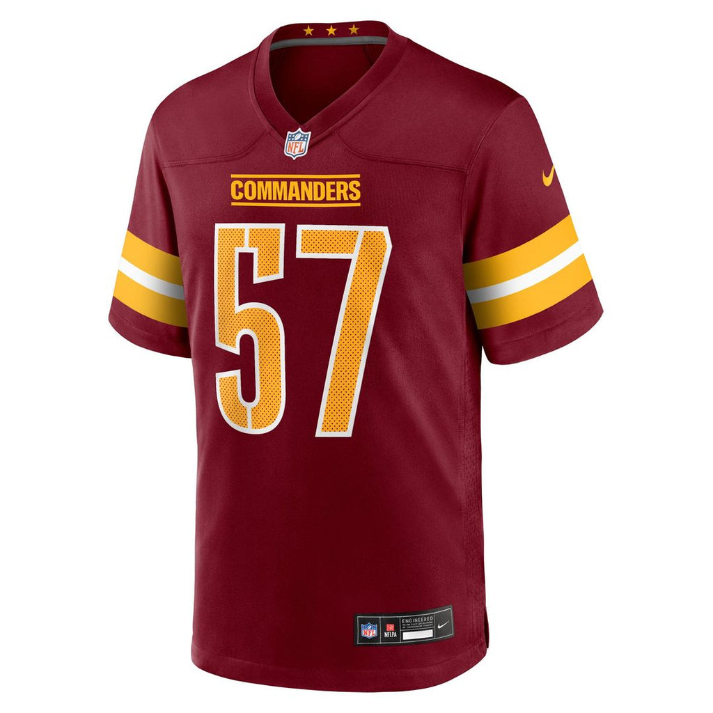 Washington Commanders Nick Bellore Nike Burgundy Team Game Jersey product image 2, provided for visual reference and product