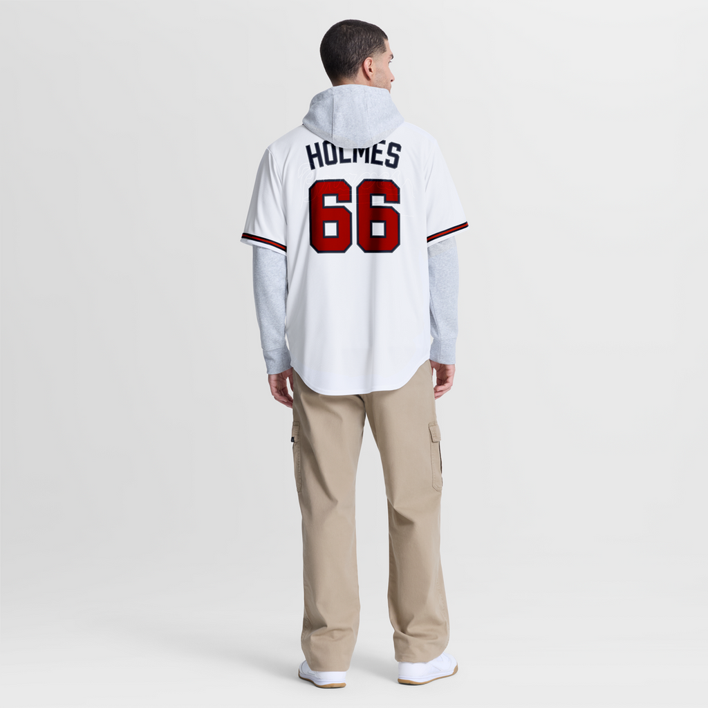 Atlanta Braves Grant Holmes Nike White Home Replica Jersey product image 5, provided for visual reference and product detail