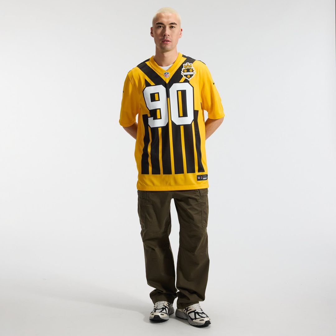 Pittsburgh Steelers T.J. Watt Nike Gold Alternate 1933 Throwback Game Jersey product image 4, provided for visual reference