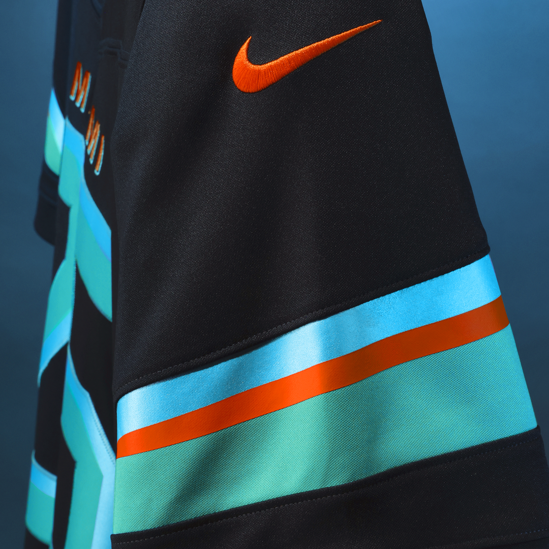 Miami Dolphins Dan Marino Nike Navy Rivalries Collection Stitched Limited Jersey product image 5, provided for visual