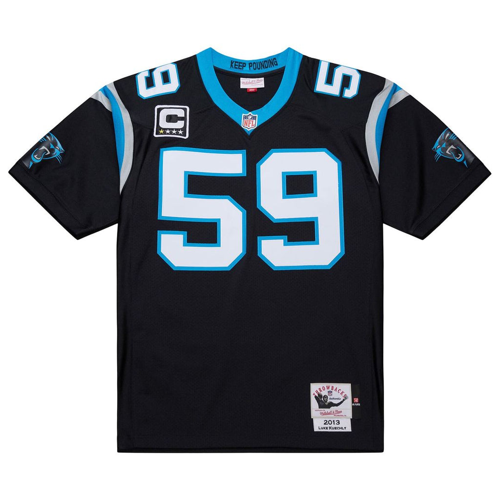 Carolina Panthers Luke Kuechly Mitchell & Ness Black 2013 Authentic Throwback Retired Player Jersey product image 1,